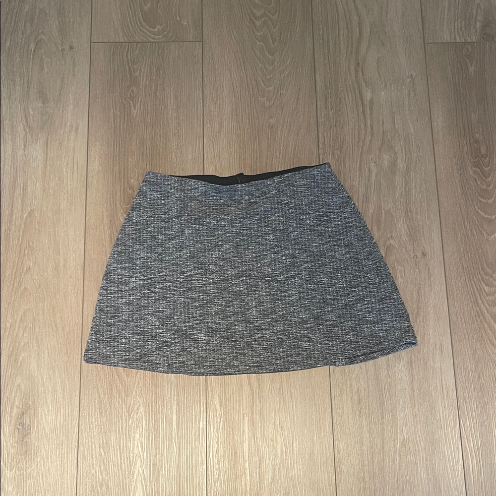 H&M Black and Gray Mini Skirt